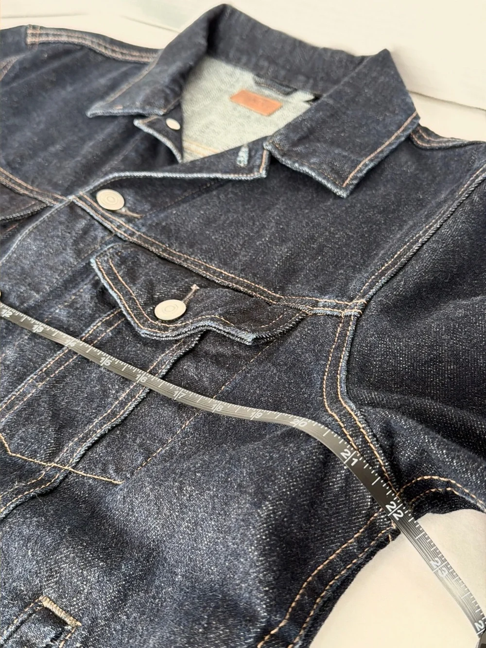 J.Crew Men’s Denim Trucker Jacket M Dark Indigo Rugged Classic Rigid Cotton
